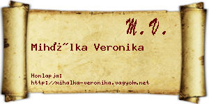 Mihálka Veronika névjegykártya